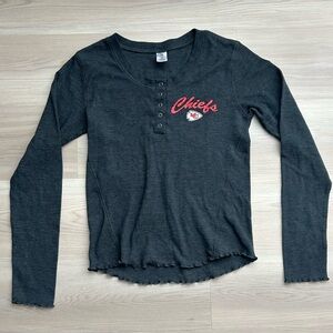NFL Women's Kansas City Chiefs thermal henley long-sleeve shirt